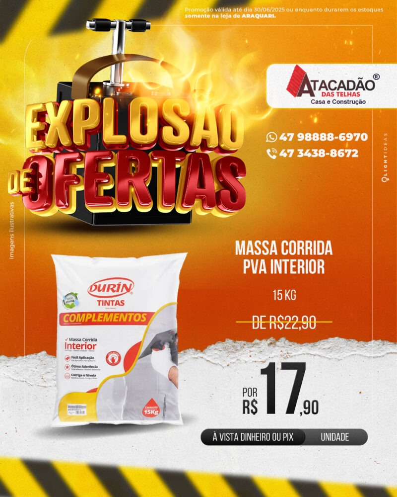 MASSA CORRIDA PVA INTERIOR