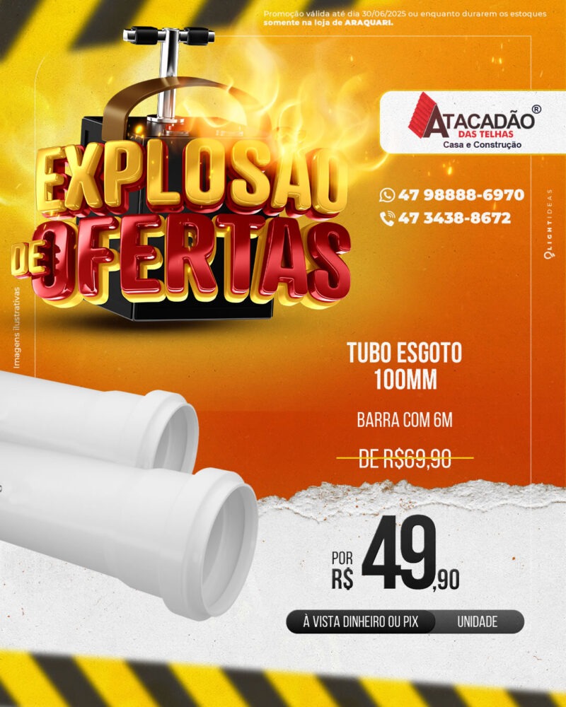 TUBO ESGOTO 100MM