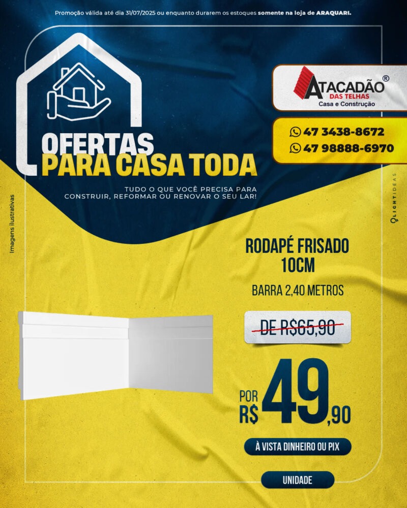 RODAPÉ FRISADO 10CM