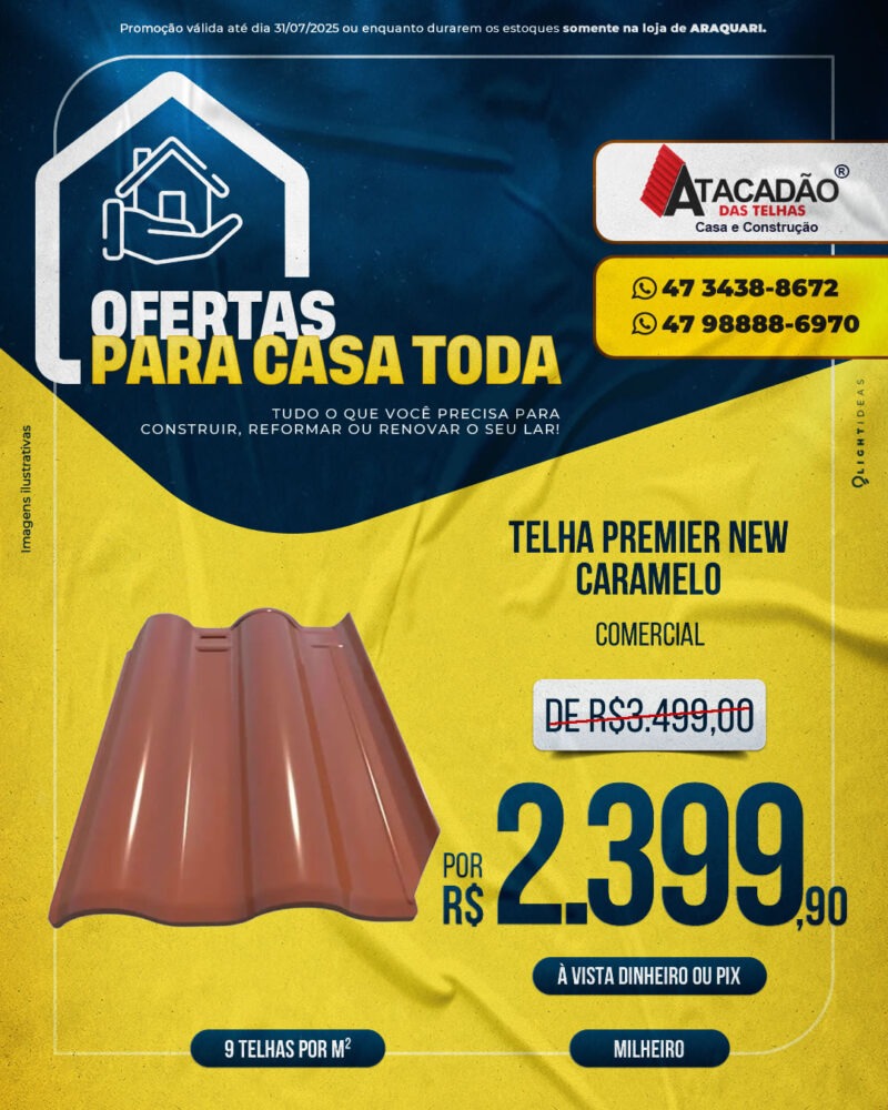TELHA PREMIER NEW CARAMELO