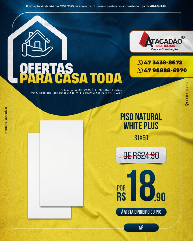 PISO NATURAL WHITE PLUS