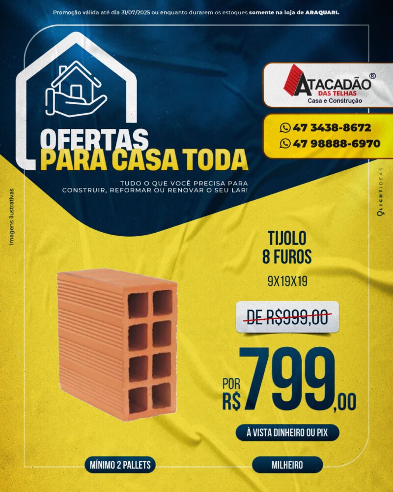 TIJOLO 8 FUROS