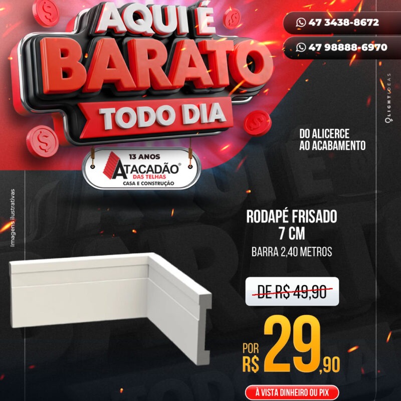 RODAPÉ FRISADO 7 CM