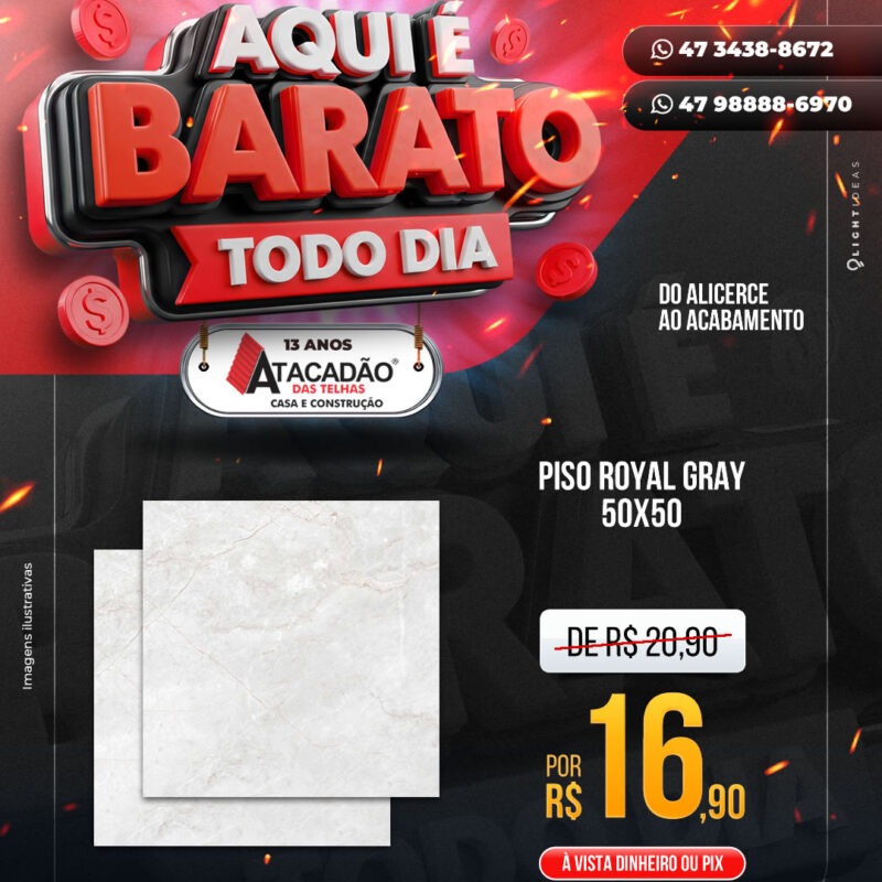 PISO ROYAL GRAY 50X50