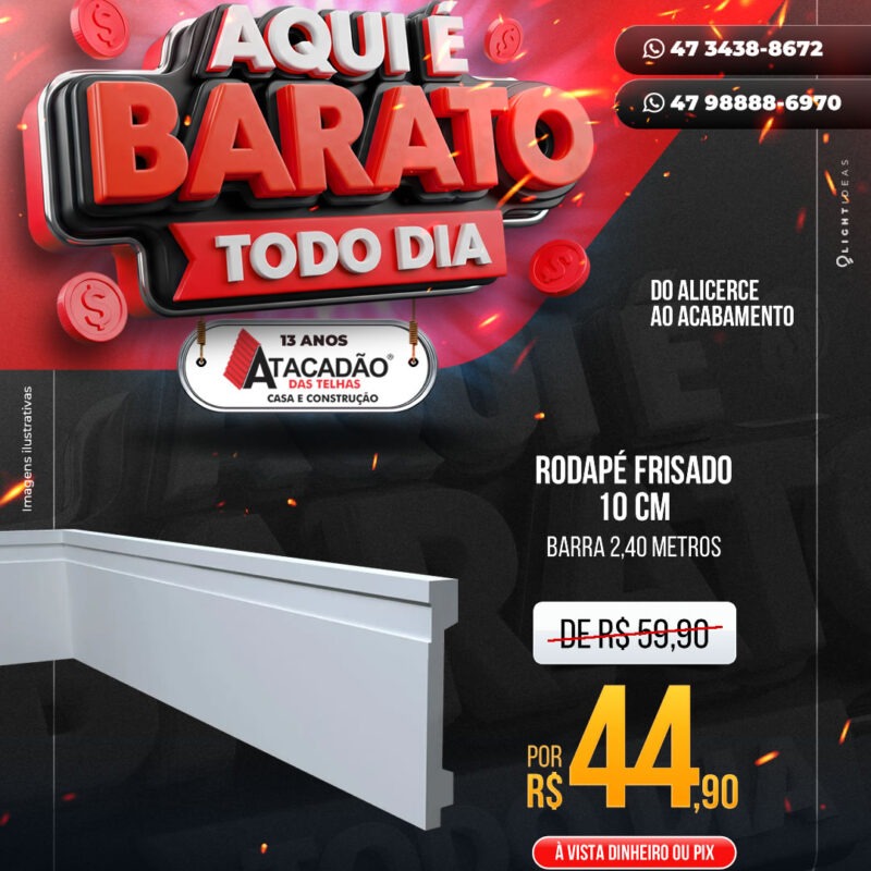 RODAPÉ FRISADO 10 CM