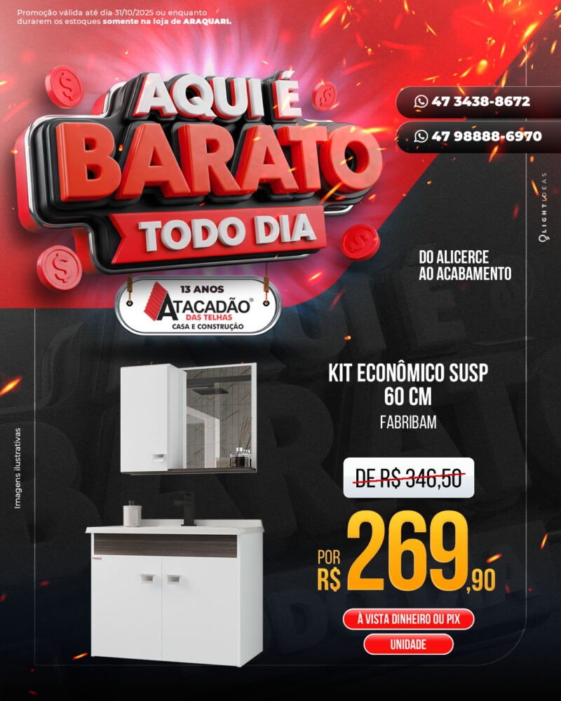 KIT ECONÔMICO SUSP 60 CM