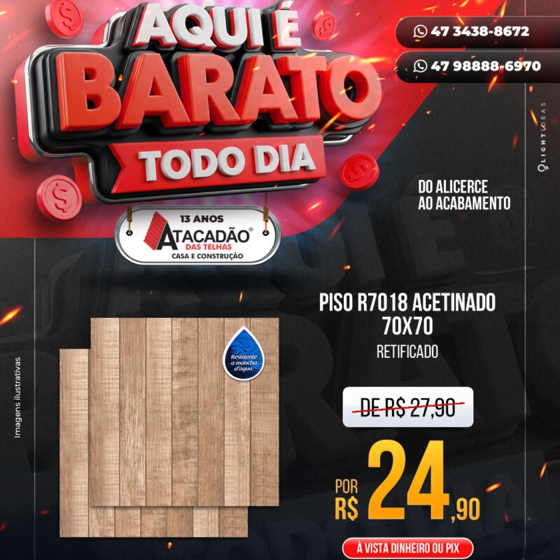 PISO R7018 ACETINADO 70X70