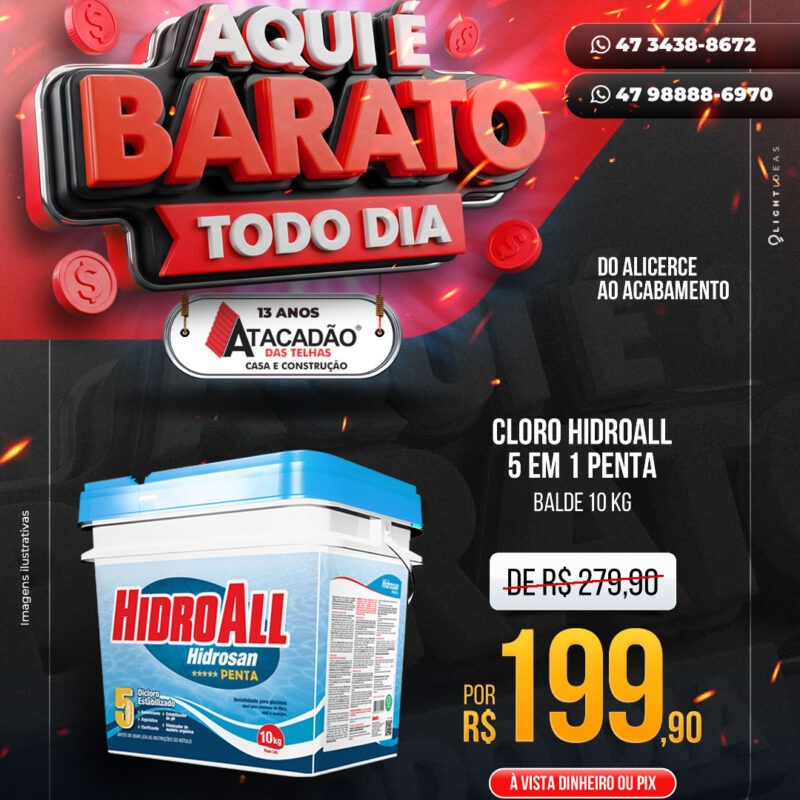 CLORO HIDROALL 5 EM 1 PENTA