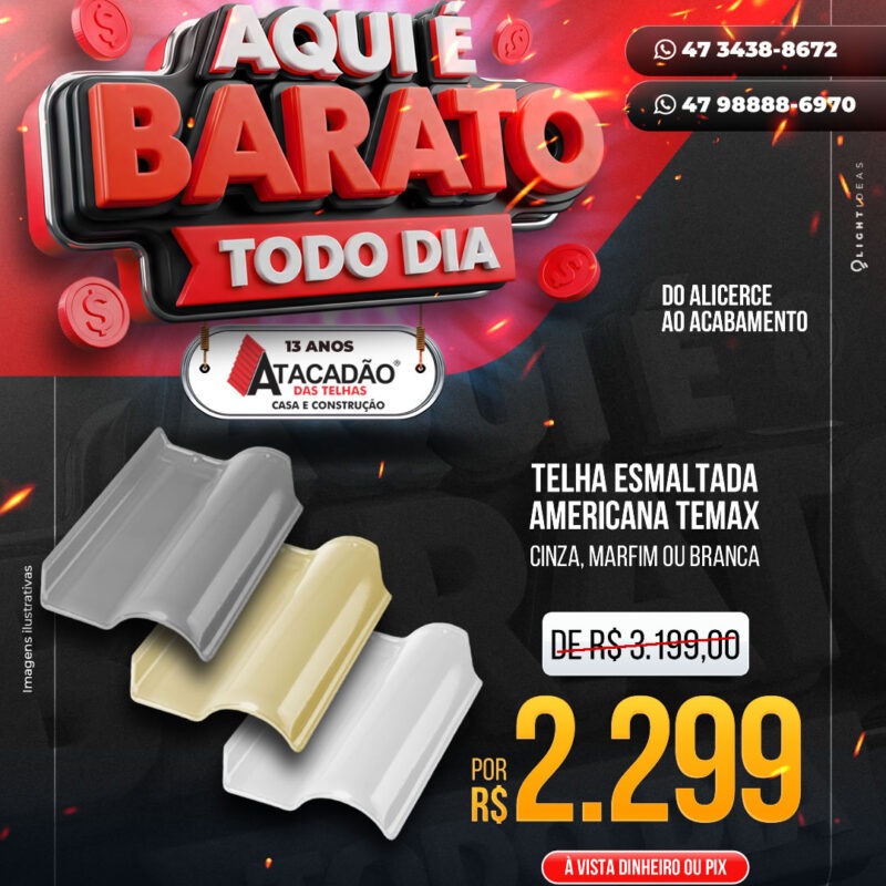 TELHA ESMALTADA AMERICANA TEMAX