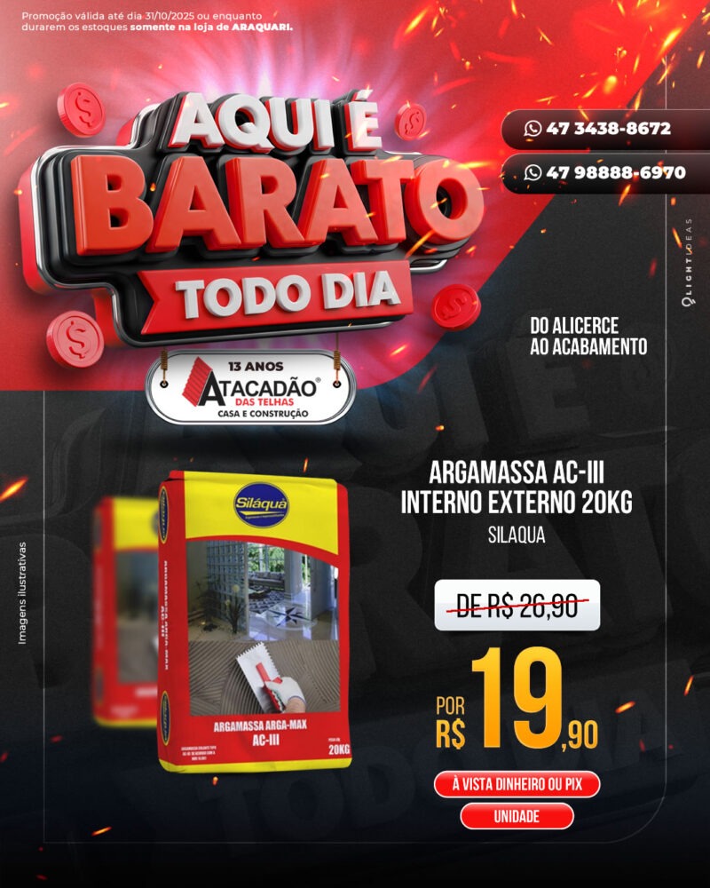 ARGAMASSA AC-III INTERNO EXTERNO 20KG