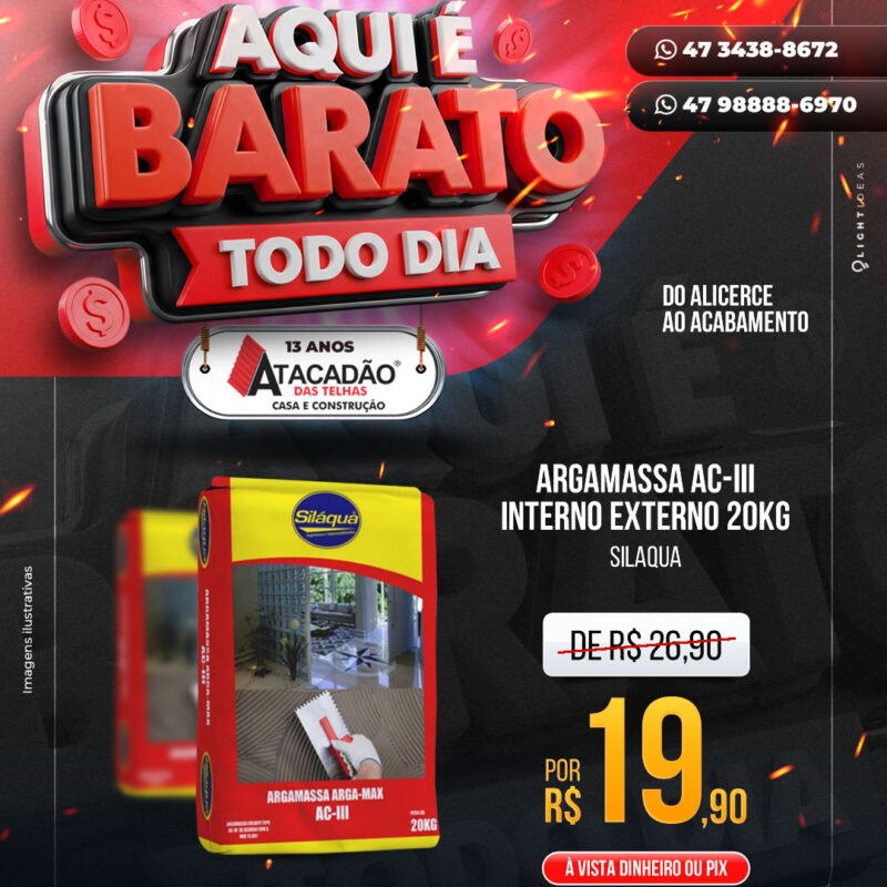 ARGAMASSA AC-III INTERNO EXTERNO 20KG