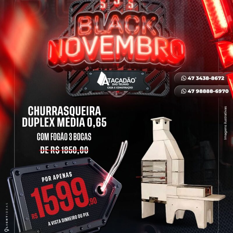 CHURRASQUEIRA DUPLEX MÉDIA 0,65