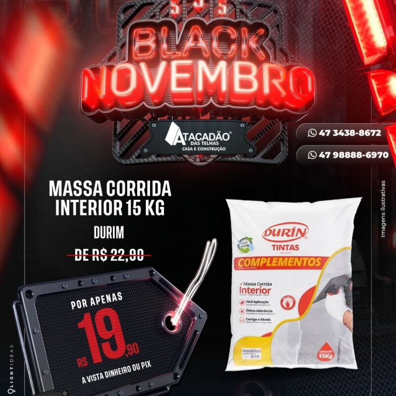 MASSA CORRIDA INTERIOR 15 KG