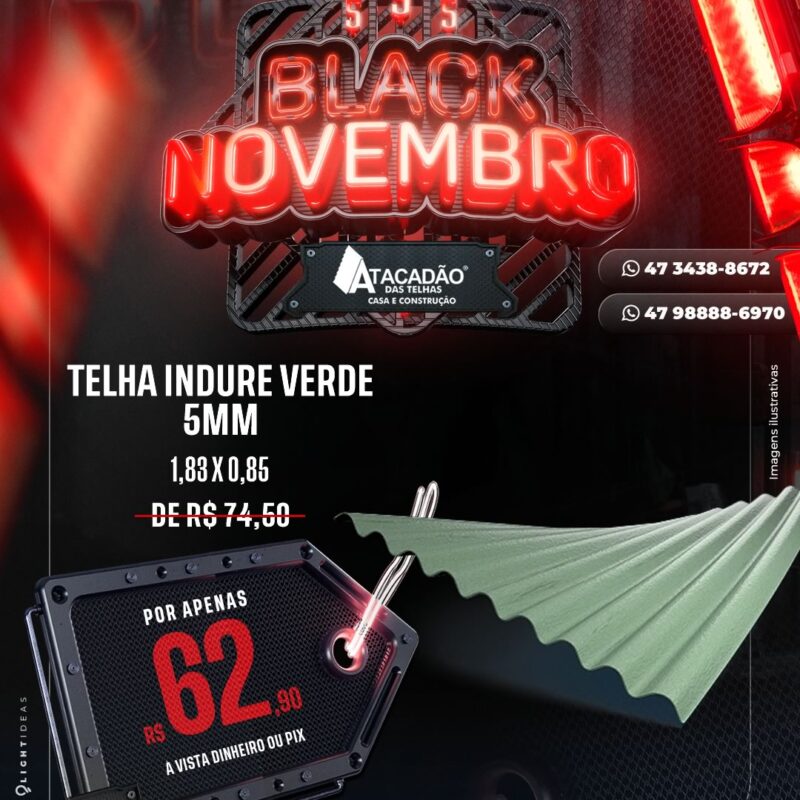 TELHA INDURE VERDE 5MM