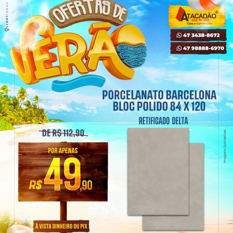 PORCELANATO BARCELONA BLOC POLIDO 84 X 120