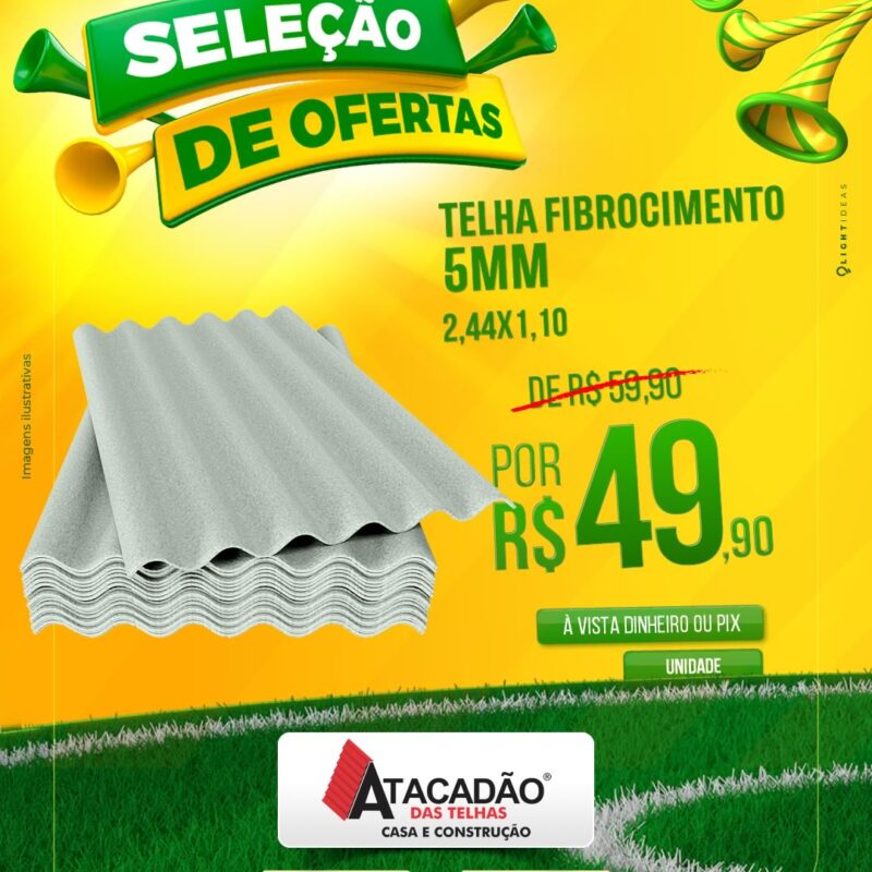 TELHA FIBROCIMENTO 5MM