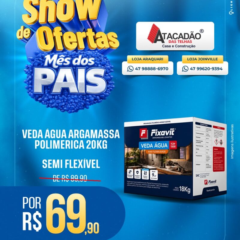 VEDA ÁGUA ARGAMASSA POLIMERICA 20KG