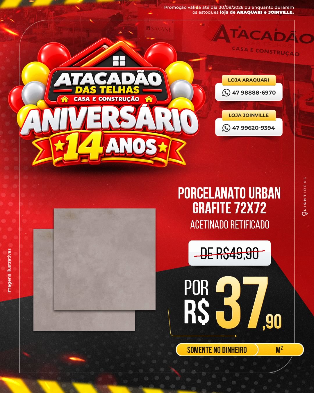 PORCELANATO URBAN GRAFITE 72X72