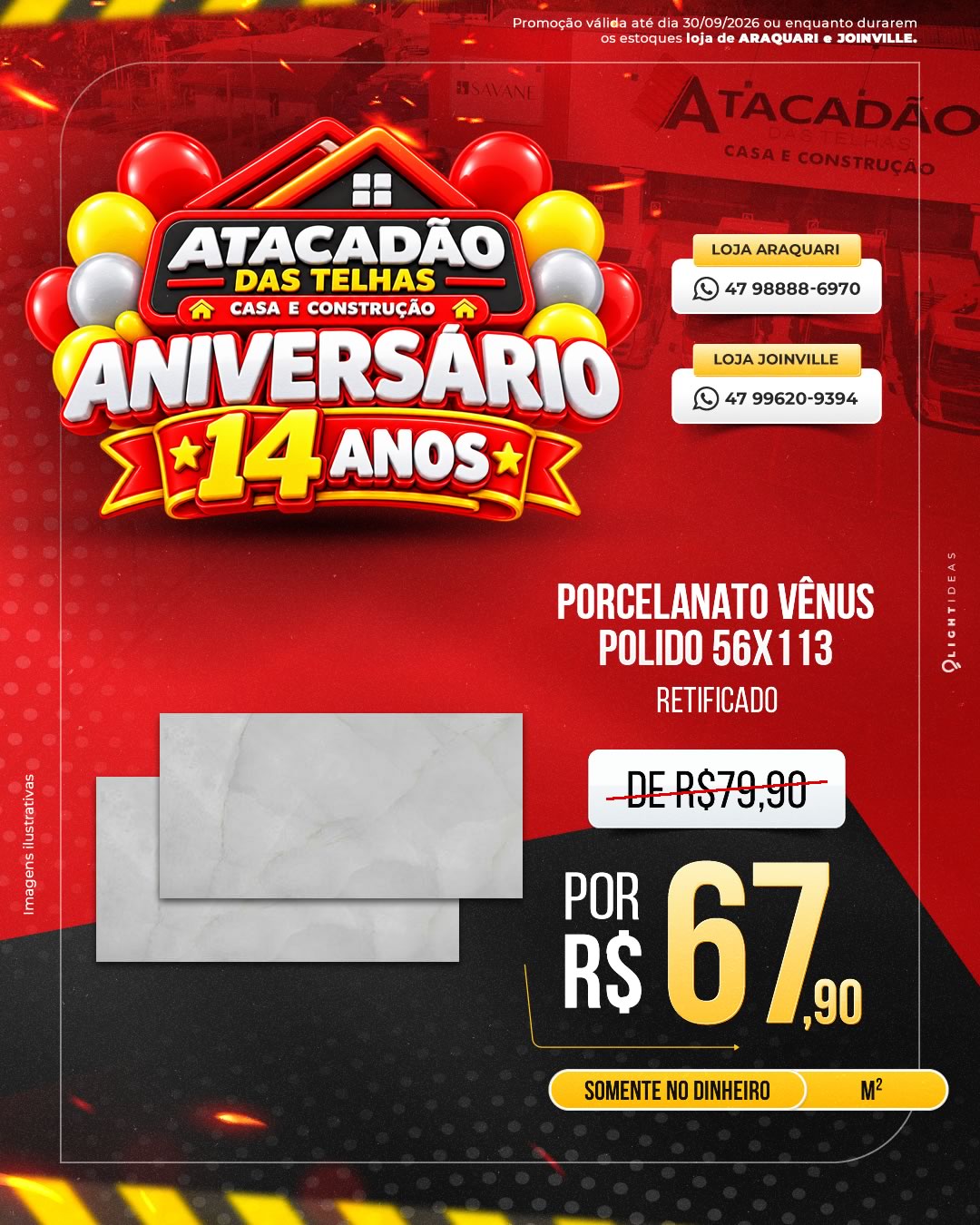 PORCELANATO VÊNUS POLIDO 56X113