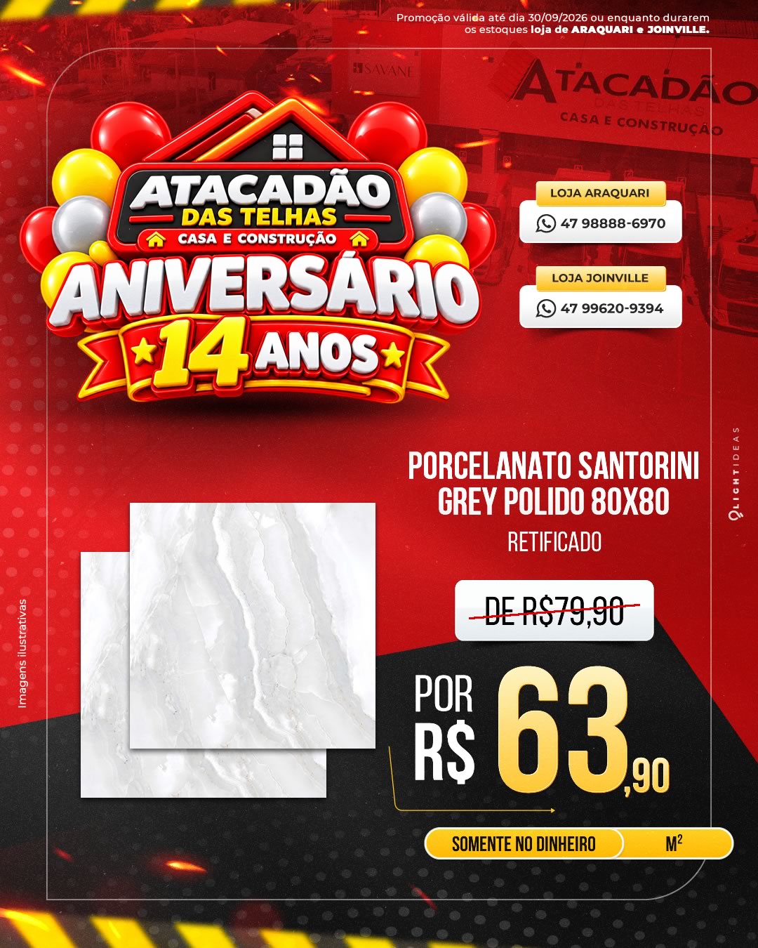 PORCELANATO SANTORINI GREY POLIDO 80X80