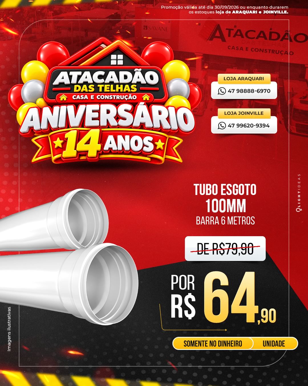 TUBO ESGOTO 100MM