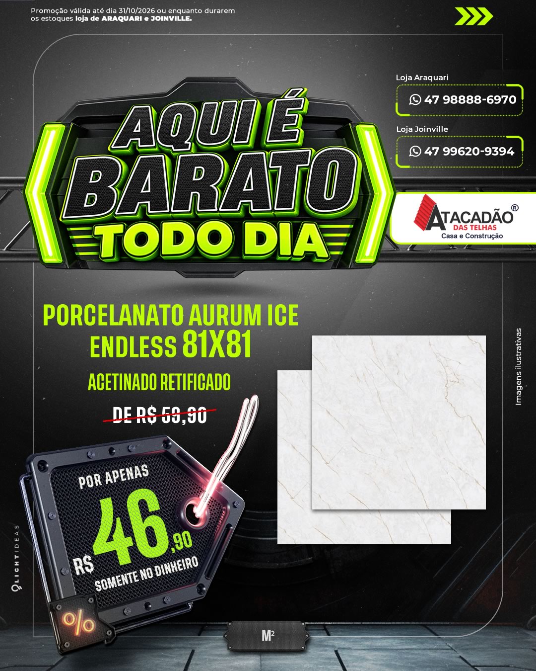 PORCELANATO AURUM ICE ENDLESS 81X81
