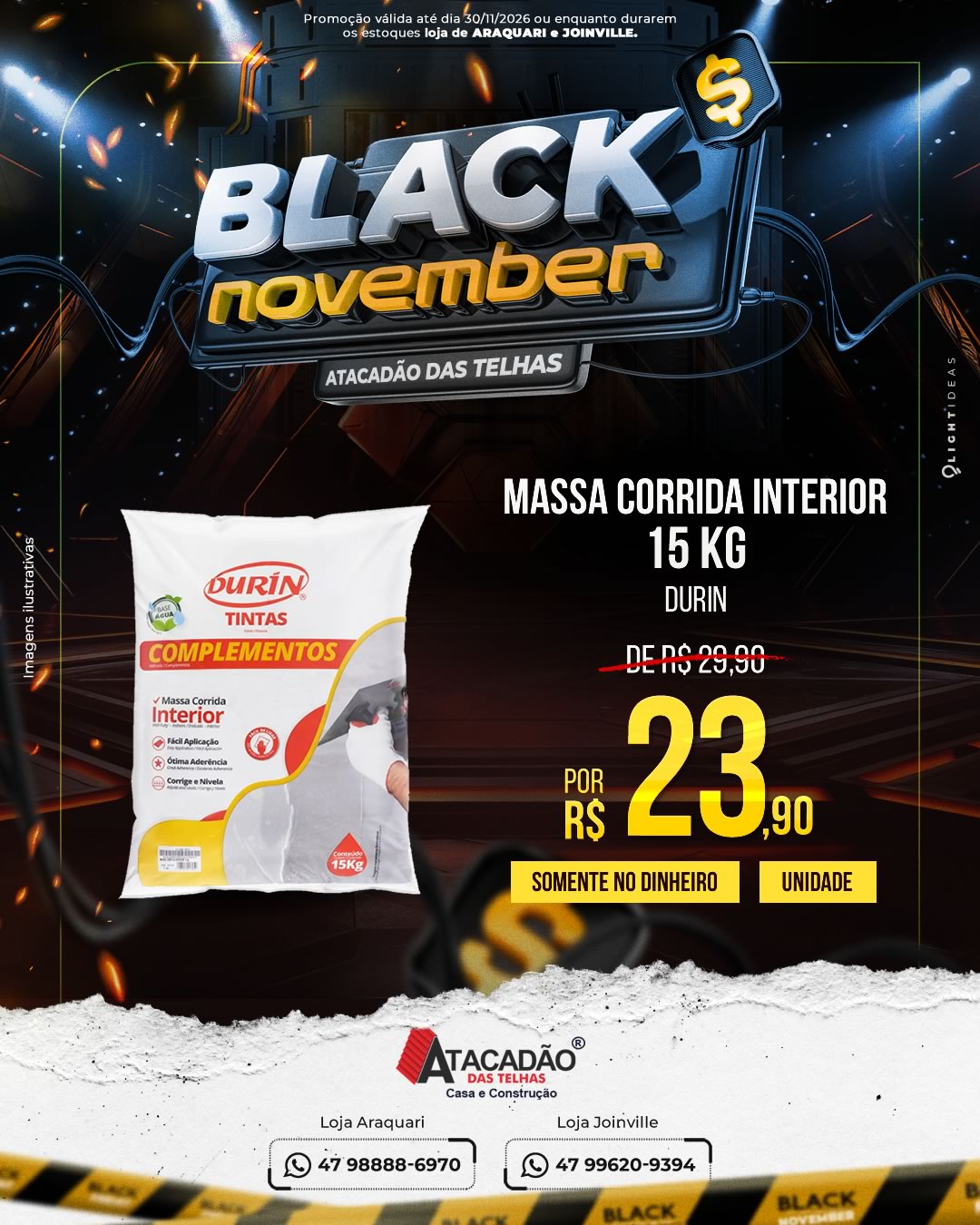 MASSA CORRIDA INTERIOR 15 KG
