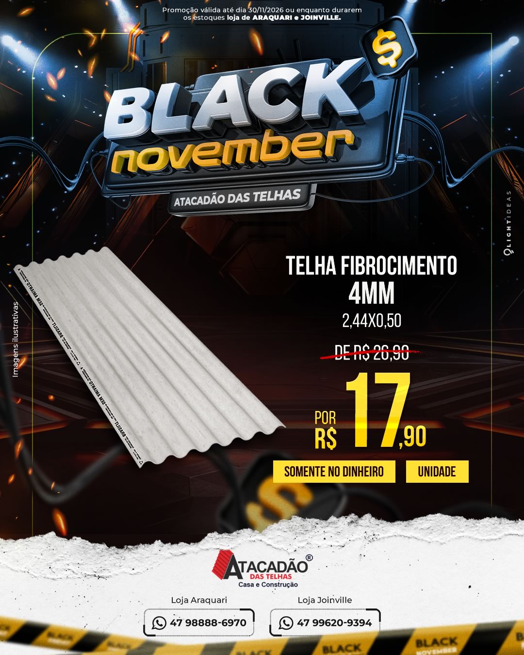 TELHA FIBROCIMENTO 4MM