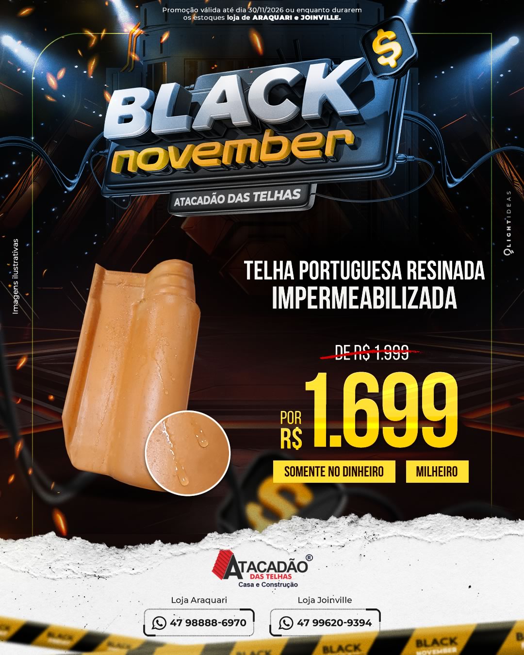 TELHA PORTUGUESA RESINADA IMPERMEABILIZADA